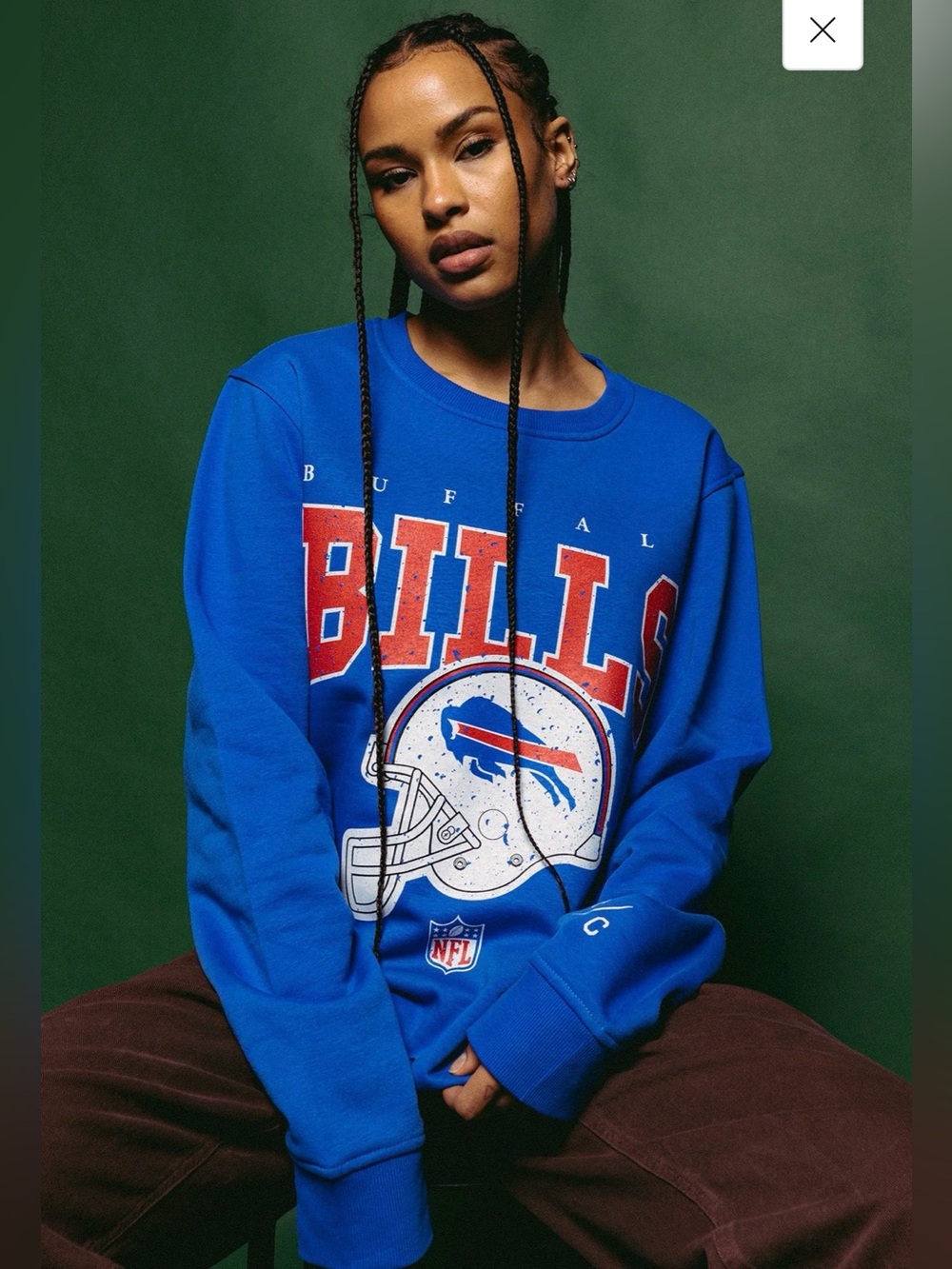 Peace Collective Buffalo Bills NFL Sweatshirt Women’s XL Blue Crewneck